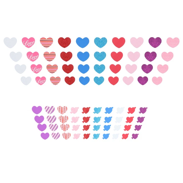 610 pegatinas de corazón de espuma para el Día de San Valentín