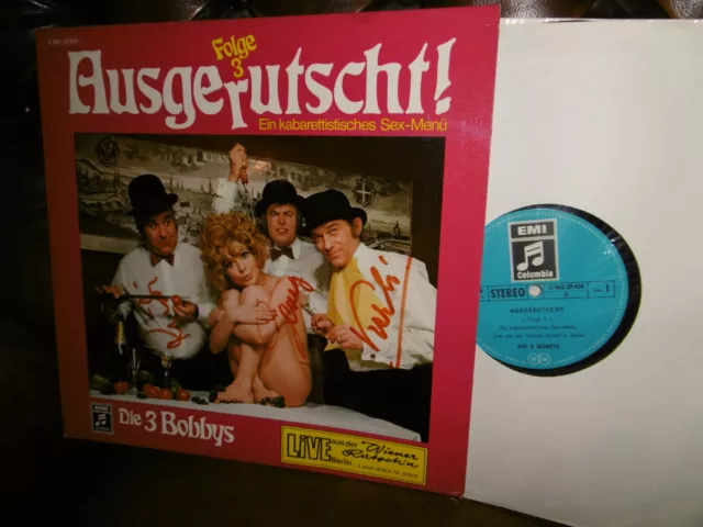 Die 3 Bobbys, Ausgerutscht ! Folge 3, Germany EMI LP, 12" Signiert all 3, Nude C