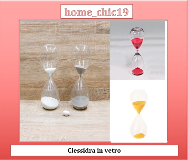 BOMBONIERA CLESSIDRA IN VETRO CON DECORAZIONI