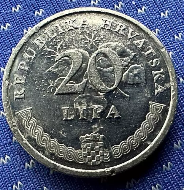 1995 Croatia 20 Lipa Coin UNC   #M583