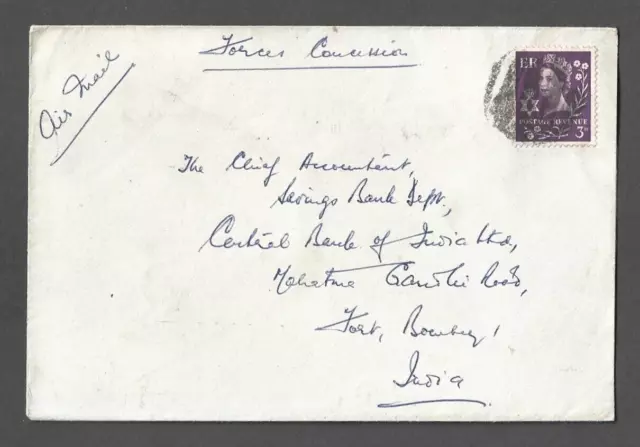 GB 3d revenue stamp on cover to India used