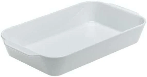 PILLIVUYT, X LARGE DEEP FRENCH PORCELAIN BAKER / ROASTER, 15" x 10" x 3", 5.5 QT