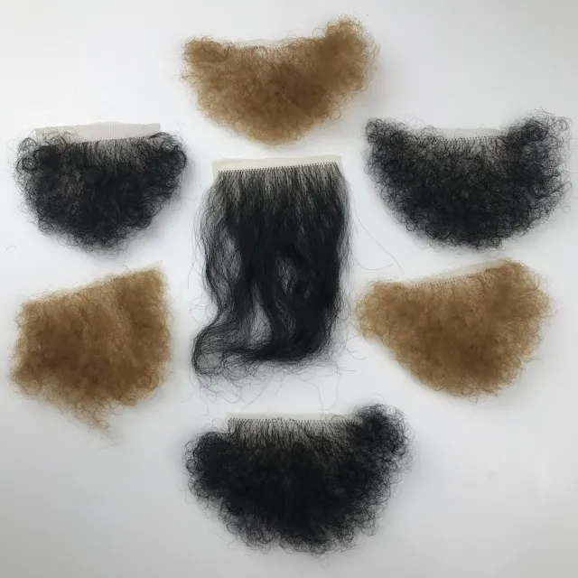 Pubic Toupee Merkin Human Hair Very Small Unisex 4 Colors High Density  1.08g