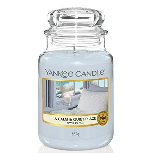 Candela Yankee candle clean cotton 623gr bianco in cera stile Yankee  candle