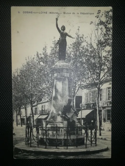 CPA 58 COSNE-SUR-LOIRE - Statue de la République