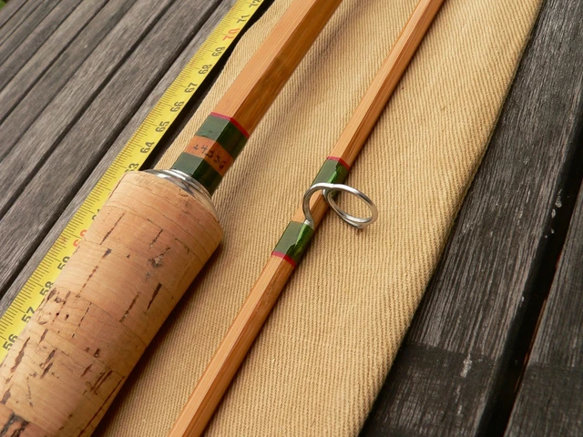 Canne pêche lancer Bambou Refendu Pezon & MicheL Blank Spinning rod