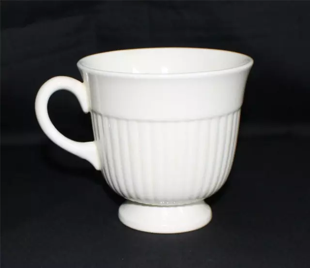 Vintage 1961 WEDGWOOD White Edme Pattern Porcelain Footed Cup Small Chip