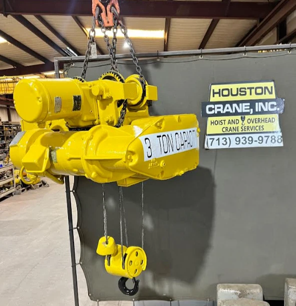 R&M 3 Ton Electric Wire Hoist w/ Motorized Trolley, F Series, 20 Ft Lift, 460V