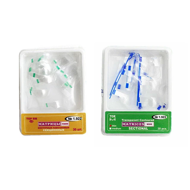 Dental Transparent Resin Sectional Contoured Matrices Matrix L/S  30 Pcs/Box