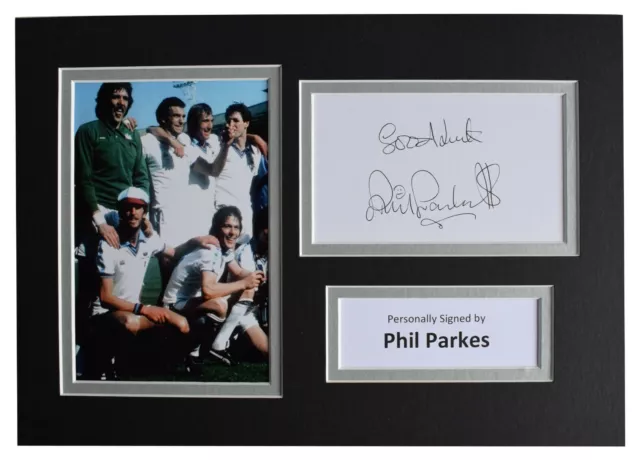 Phil Parkes Signed Autograph A4 photo display West Ham United Football AFTAL COA