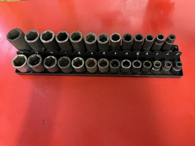 Mac Tools 27-PC. 1/2" Drive SAE Deep & shallow Impact Socket set