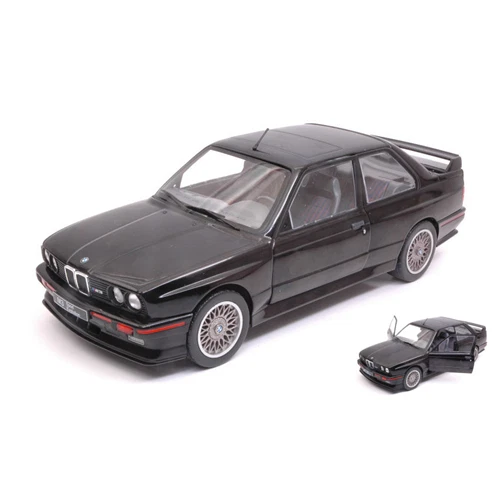 BMW E30 SPORT EVO 1990 BLACK 1:18 Solido Auto Stradali Die Cast Modellino