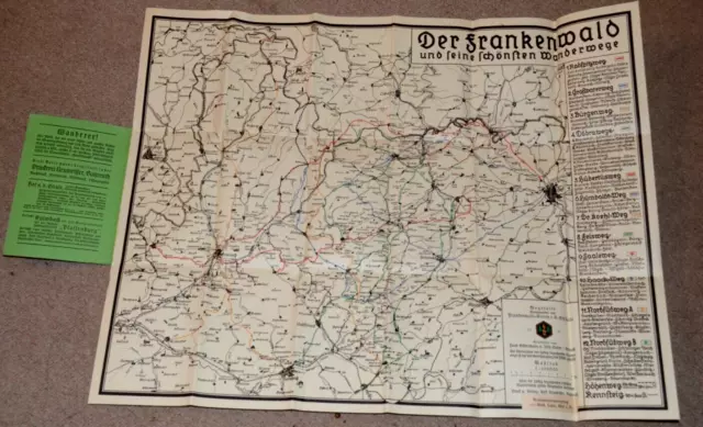 60860 Mapa de País El Frankenwaldund Sus Bellas Wanderwege Jelenia Góra Gerolds