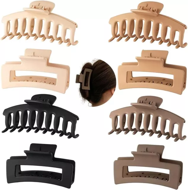 "Paquete de 8 clips para cabello grandes de 4,3", clips para garras, clips para el cabello para mujeres y niñas, 2...