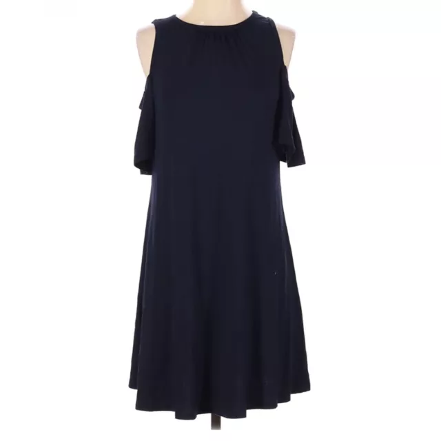 Trina Turk Lianet Cold Shoulder Dress Navy Blue Jersey Knit Women’s Size XS