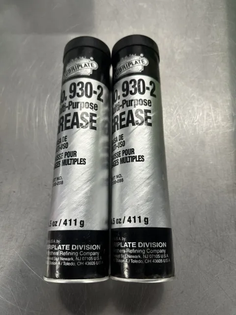 Lot of 2  LUBRIPLATE 930-2 multi purpose grease 14.5 oz tubes