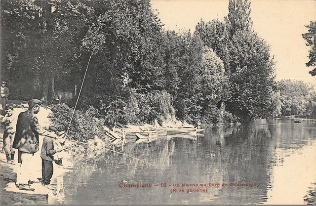 Cpa 94 Champigny La Marne Au Pont De Champigny Rive Gauche