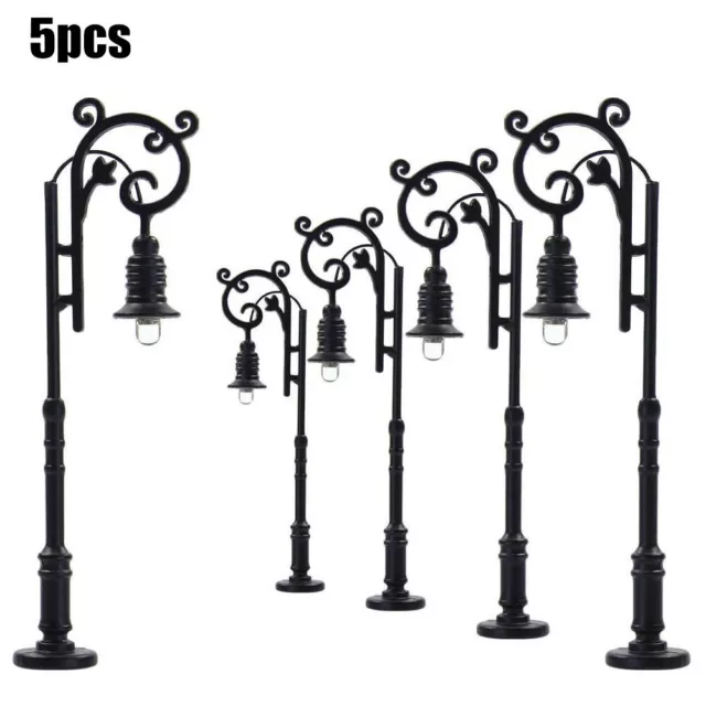 Garden Lamps Complete Lamps Steel Column Model Lampposts 5pcs 5x Useful