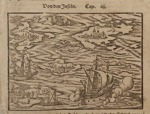 Indie Occidentali Xilografia Sebastian Munster 1574