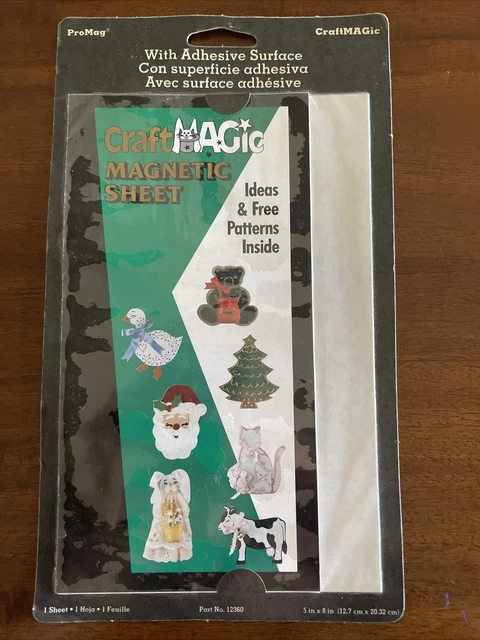 Hoja Magnética Mágica ProMag Craft 1999 Vintage 5inx8 pulgadas Hecha en EE. UU. Nueva Stock Antiguo