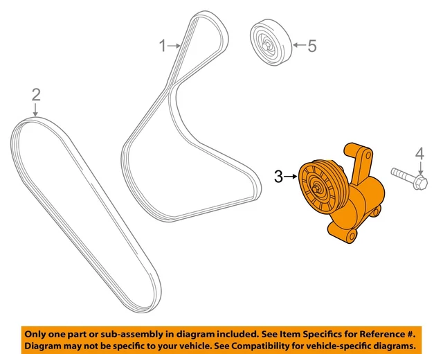 FORD OEM 1416 F150Serpentine Fan Belt Tensioner BL3Z6A228B 43.99