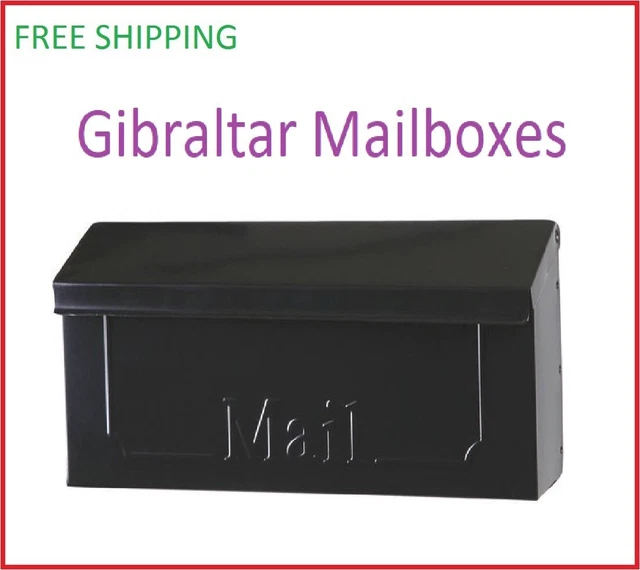 Wall Mount Black Mail Box Heavy Duty Galvanized Steel Mailbox Home