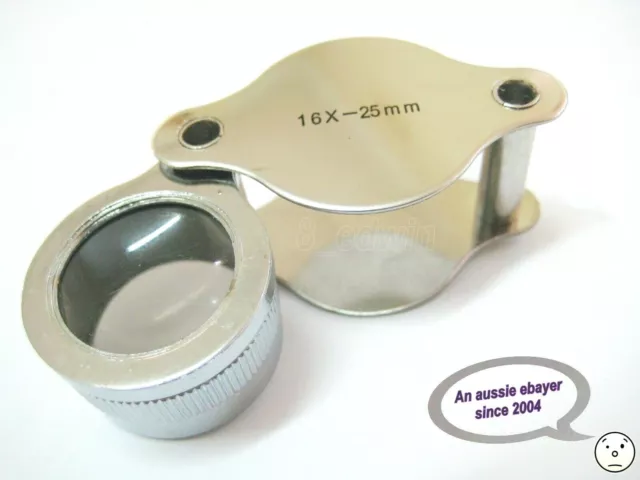 Quality True 16 x 25 mm large Lens Jeweler & collector's LOUPE  Fast Delivery
