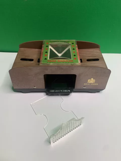 Vintage 1969 Visu Matic  Cordless Electric Card Shuffler Royal London Japan NEW 3