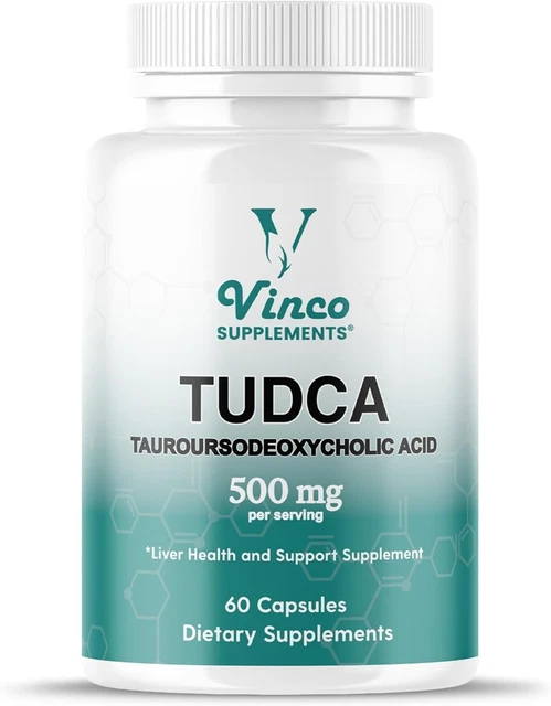 TUDCA 500mg 60 Capsules Vegan Liver Support Tauroursodeoxycholic Acid Detox PCT | UK