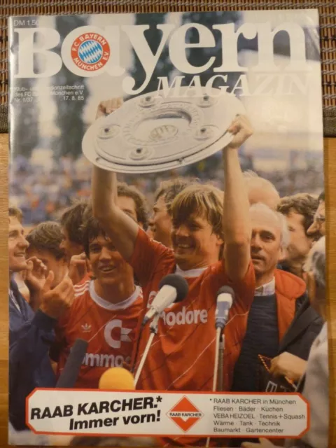 Stadionzeitung Bayern München - VfB Stuttgart, Bundesliga 1985/86