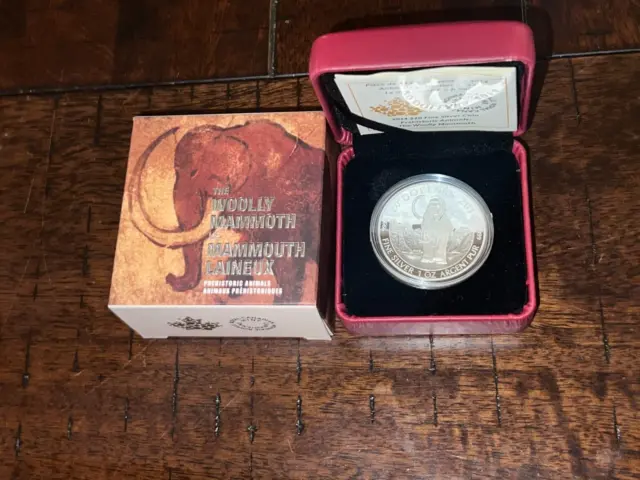 2014 Canada $20 Fine Silver Coin: Prehistoric Animals - Woolly Mammoth (COA+BOX)