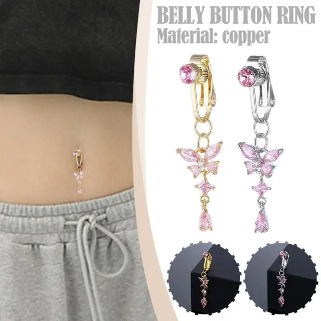 Belly Button Rings Clip on Non-Piercing Fake Septum D7 Nose Hot Lot P1 M1B3