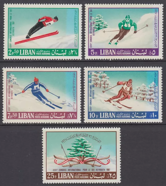Liban Lebanon 1968 **/MNH (toning) Mi.1033/37 Winter sports [sz0302]