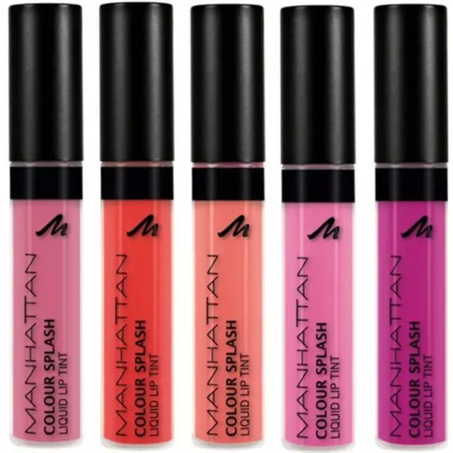 Manhattan Colour Splash Liquid Lip Tint - Choose Your Shade 7ml