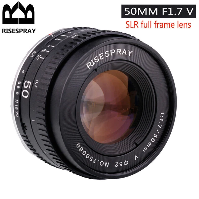 Metall RISESPRAY 50MM F1.7 Generation V Große Blende Manueller Fokus Prime...