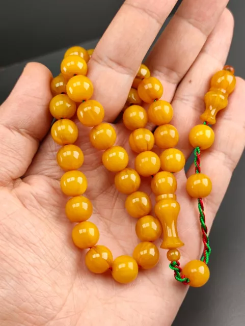 Faturan Amber Rosary, Large Size, 33 islamic Rosary, Misbaha, Tasbih, Tasbeeh