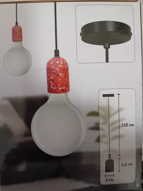 Portalampada A Sospensione E27 Nero - Cavo Regolabile 100cm, Per Casa, Bar, Ristorante