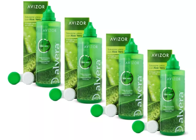 Avizor Alvera Multipack (4x350ml)  All-in-One Lösung von Avizor