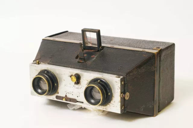 F97386~ Antique Stereo Pocket Camera 45x107 – Tiranty France?