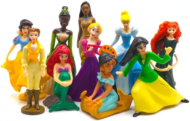 DISNEY PRINCESS Figure Play Set PVC TOY Ariel MULAN Jasmine RAPUNZEL Pocahontas!