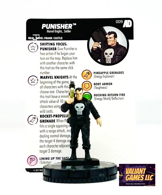 Marvel Heroclix Punisher #009 w/ Card Avengers Defenders Set