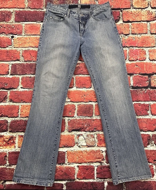 Jean Bootcut Déstructuré GIRBAUD Taille 38 - Brodé Et Patché - Coton Italien - Très Bon état