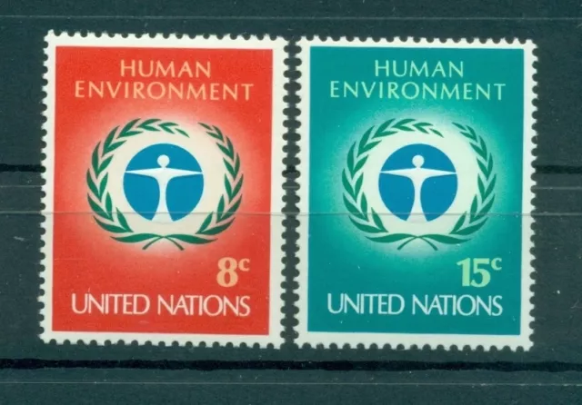 Nations Unies  New York 1972 - Michel n. 249/50  -  "Environnement"