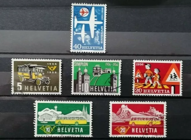 SUIZA 1956 Sellos LOTE DE 3 JUEGO USADO