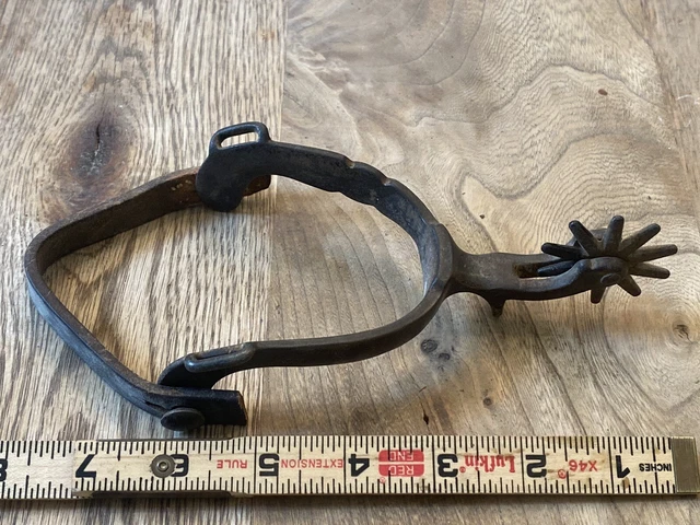 Vintage Unmarked Buermann Drop Shank Spur Antique Spurs Western Single