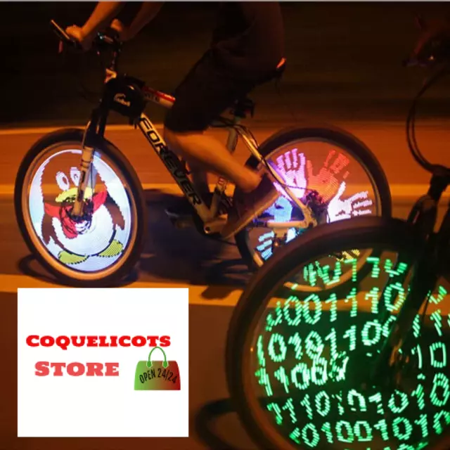 Kit Eclairage Lumière Roue Bicyclette Vélo Image 3D USB Smart APP Programmable