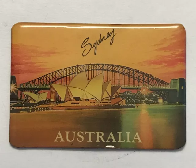 Vintage Sydney Opera House Australia Refrigerator Magnet 3D6