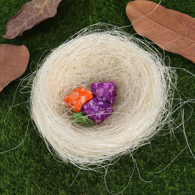 6 Pcs Yard Bird Nest Moss Bird Nest Easter Party Favors Rattan Ornaments