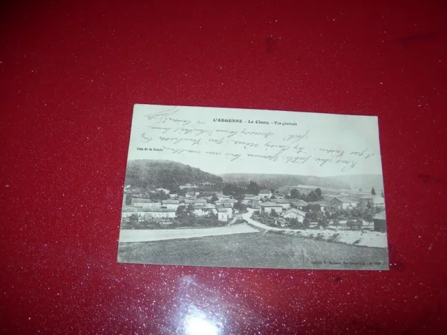 Old Postcard L'argonne Le Claen Meuse General View