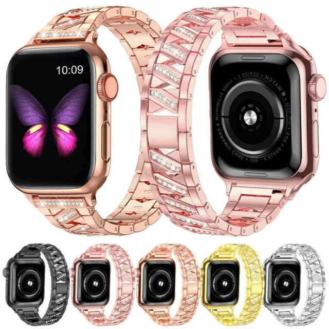 Diamond Armband Luxus für Apple Watch Ultra 49mm Series 3 4 5 6 7 8 9 SE 41/45mm